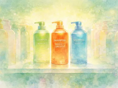 3つのポイントで絞り込んだシャンプー棚